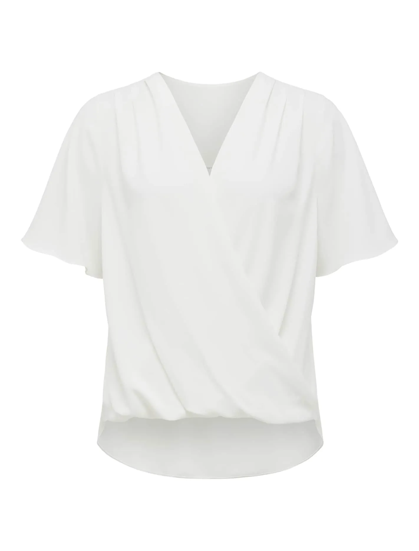Ariel Wrap Flutter Sleeve Blouse