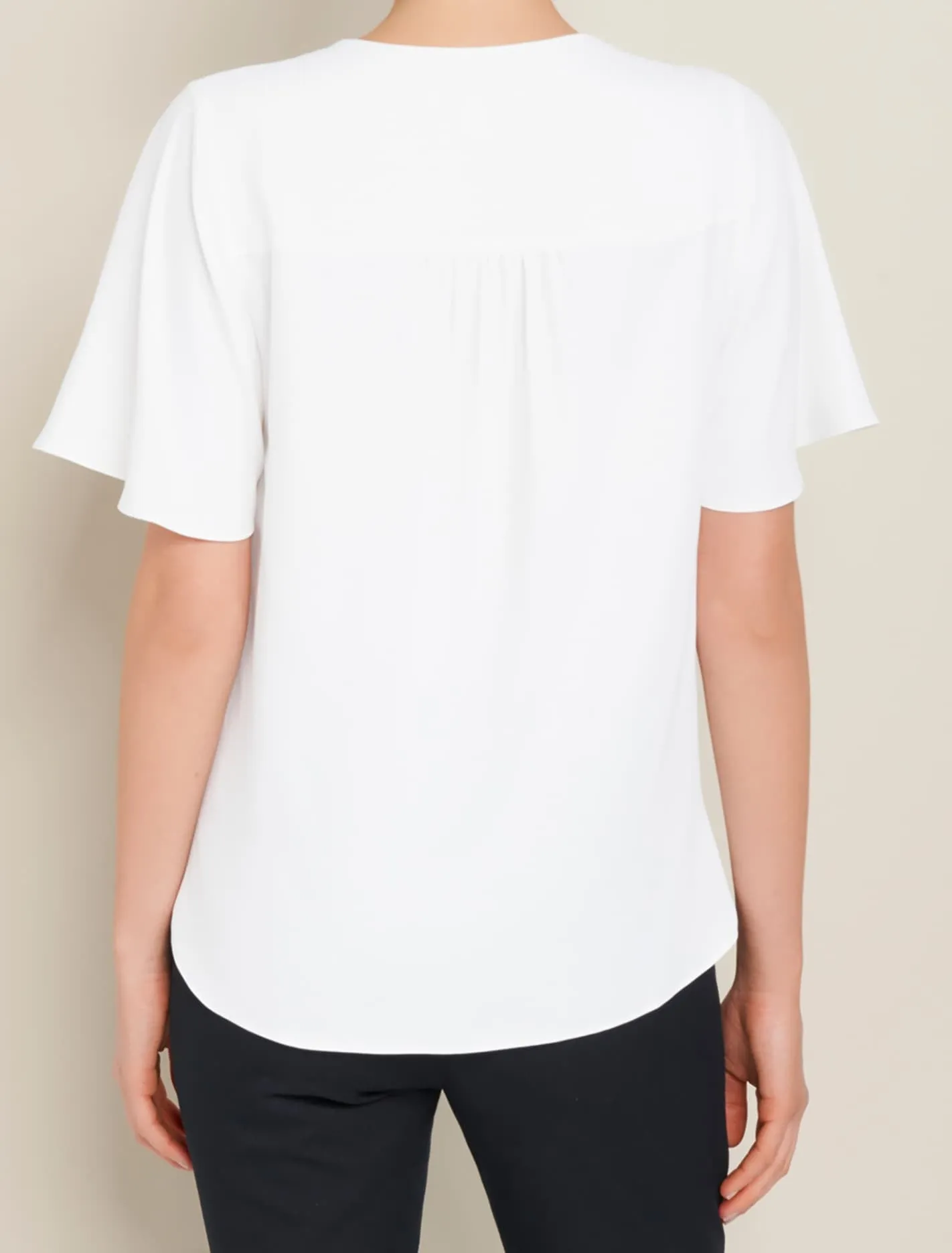 Ariel Wrap Flutter Sleeve Blouse