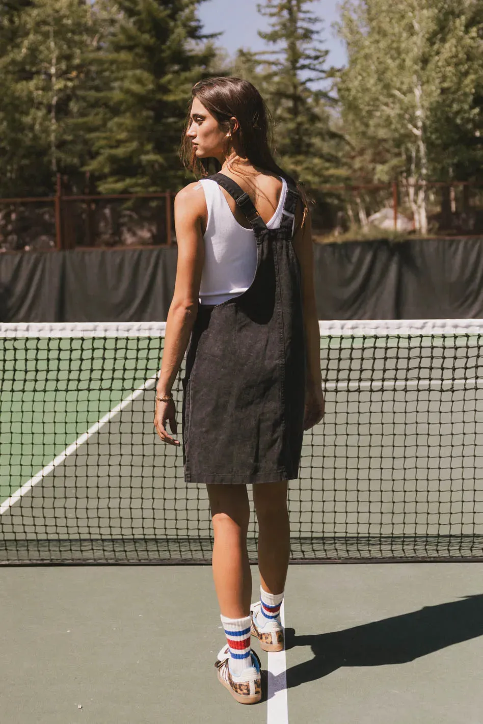 Britt Overall Dress in Black