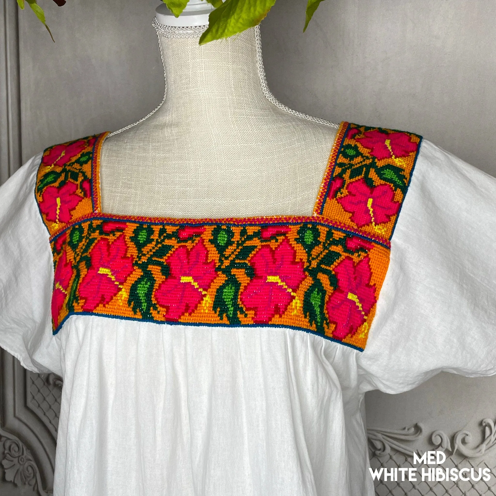 Cross Stitch Chicontepec Nahua Tunic - Floral