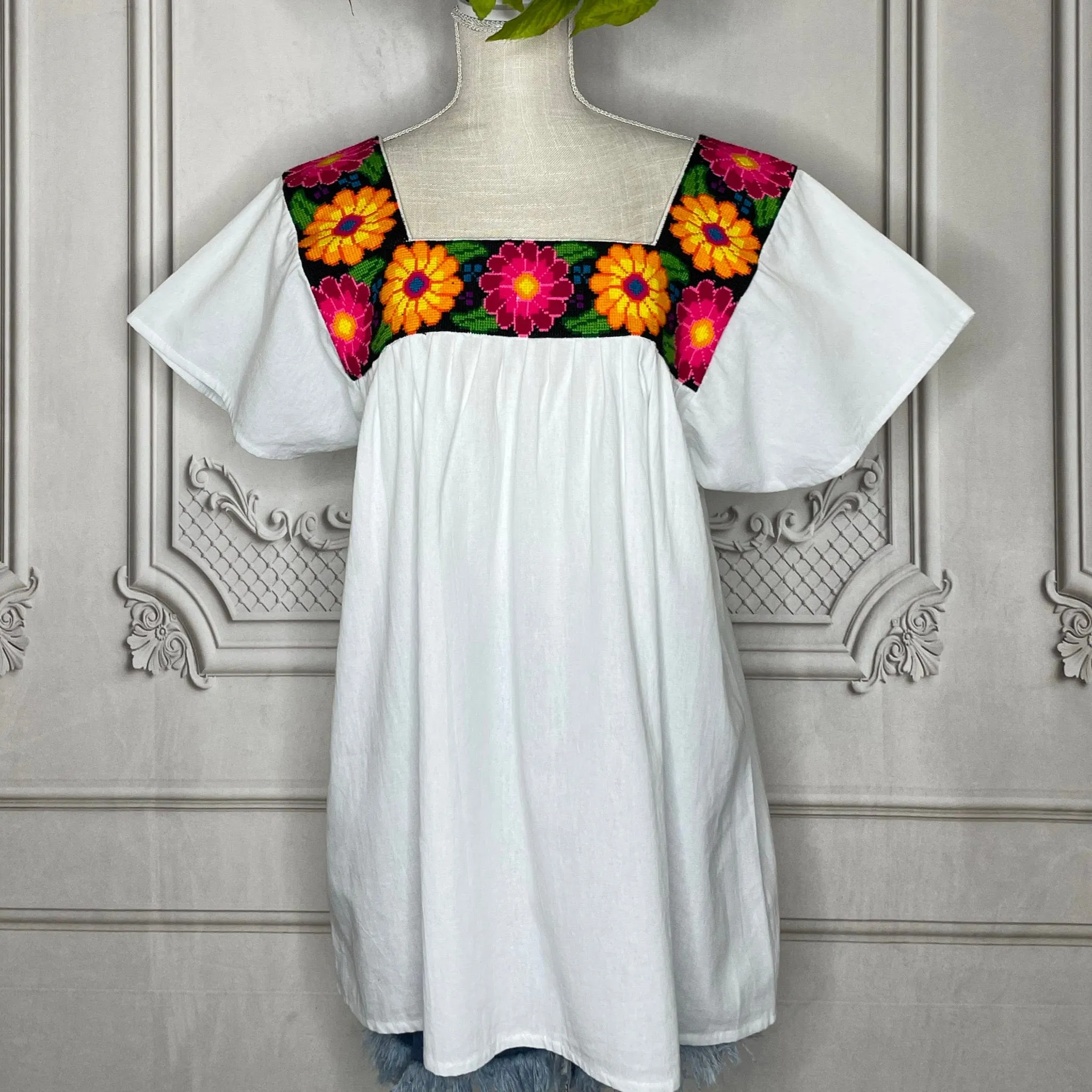 Cross Stitch Chicontepec Nahua Tunic - Floral