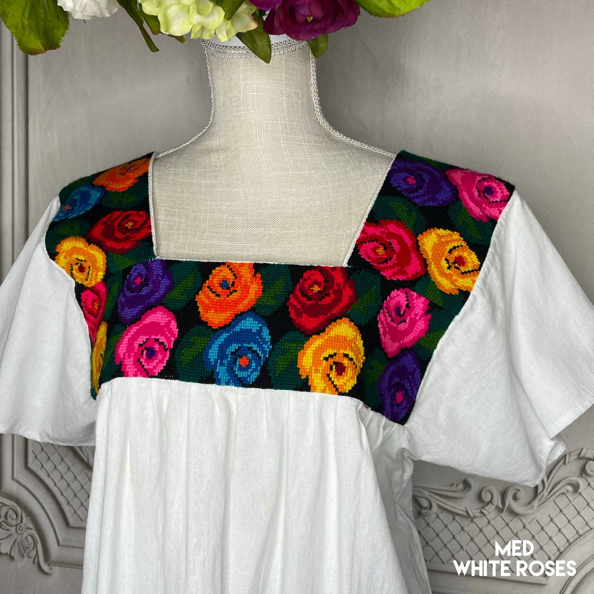 Cross Stitch Chicontepec Nahua Tunic - Floral