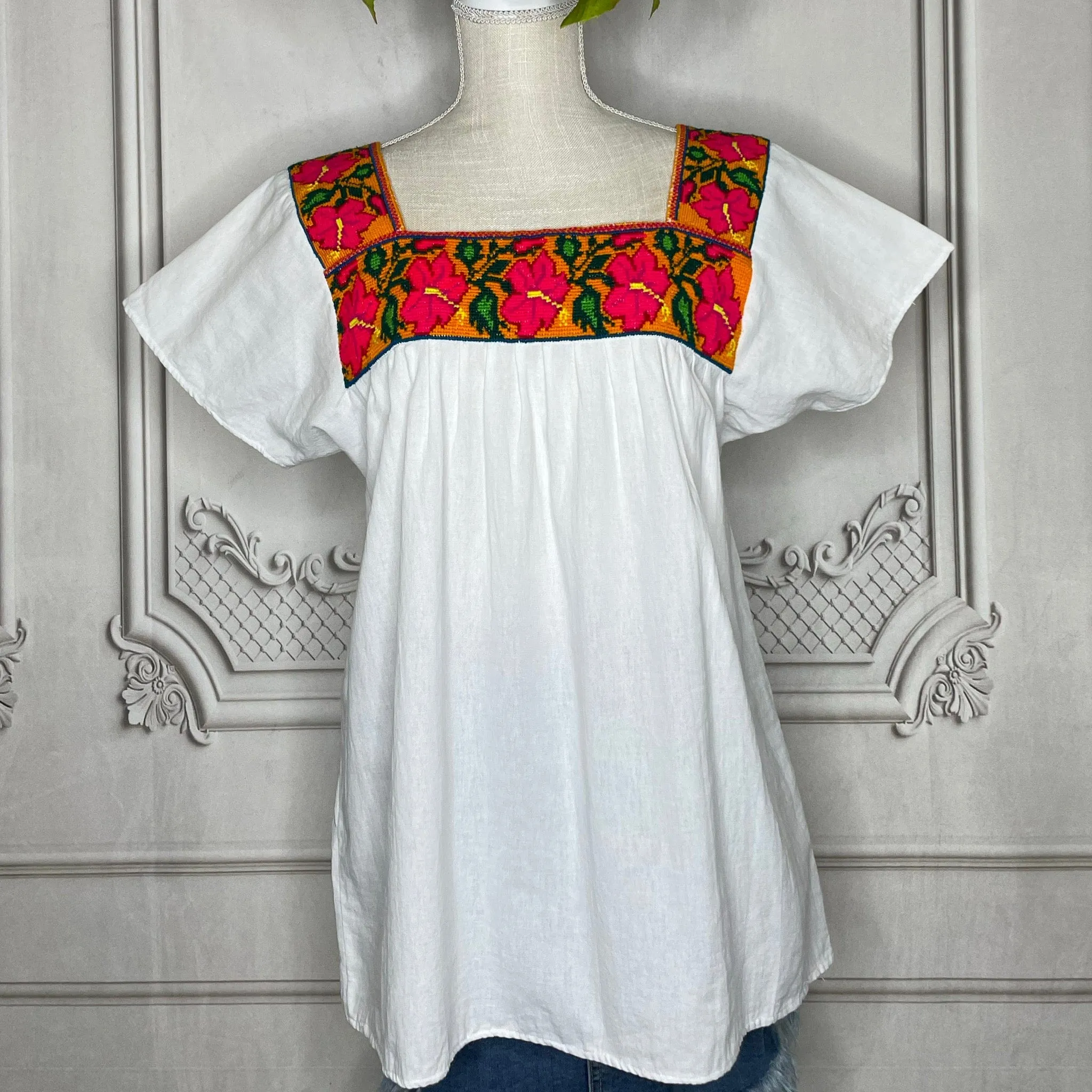 Cross Stitch Chicontepec Nahua Tunic - Floral