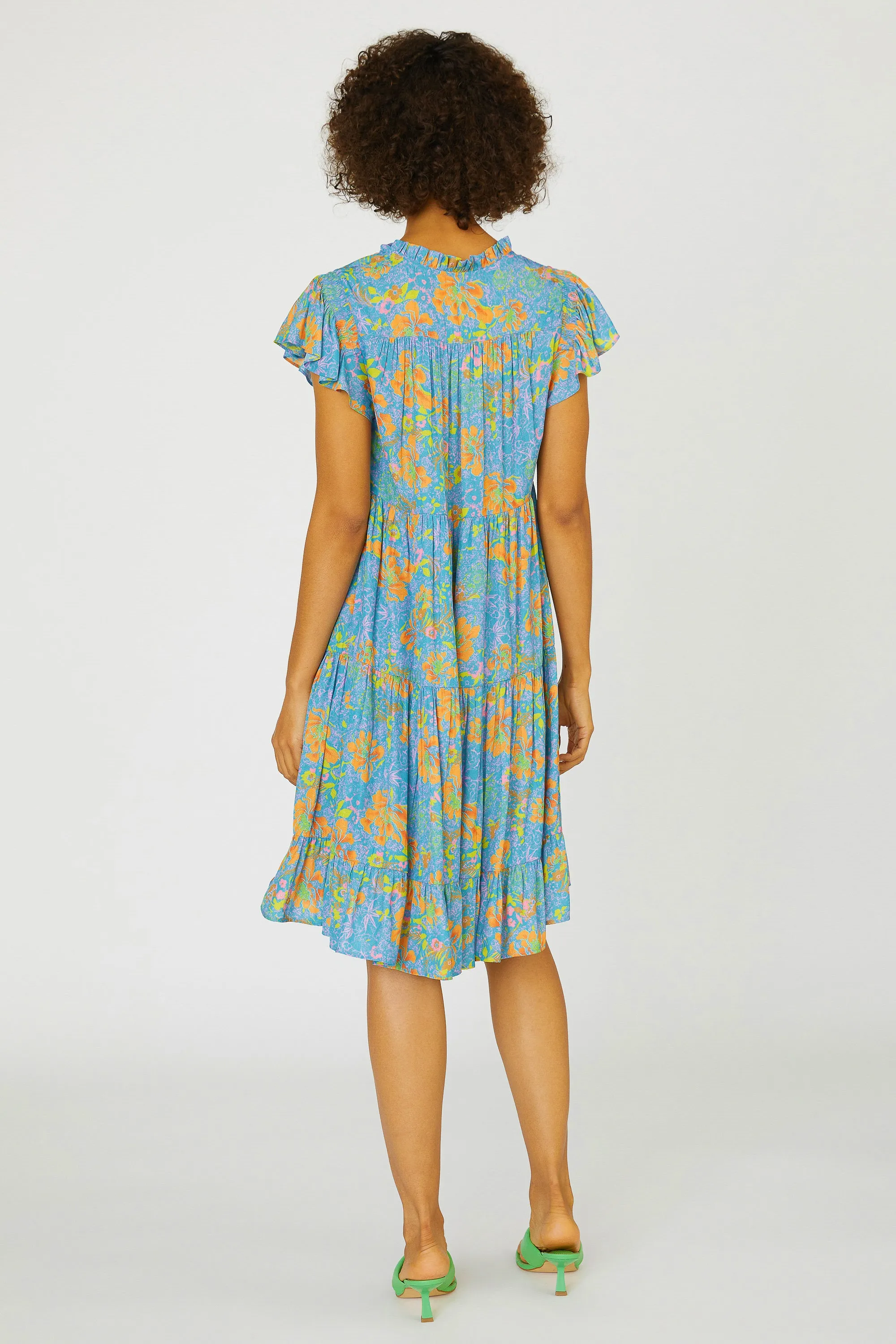 Floral Ruffled Tiered Mini Dress