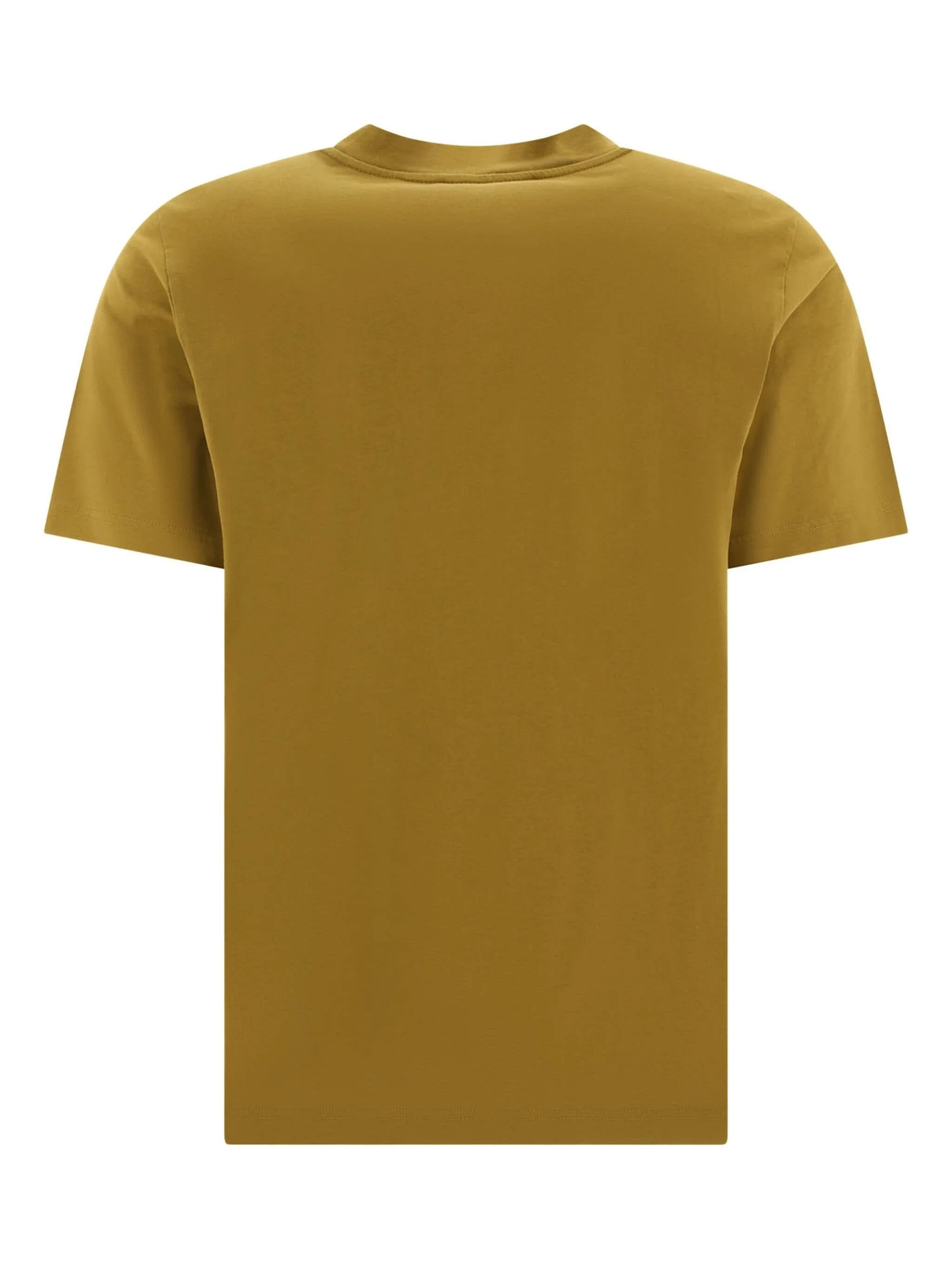 GINGHAM-FILLED STAMP LOGO-PRINT T-SHIRT