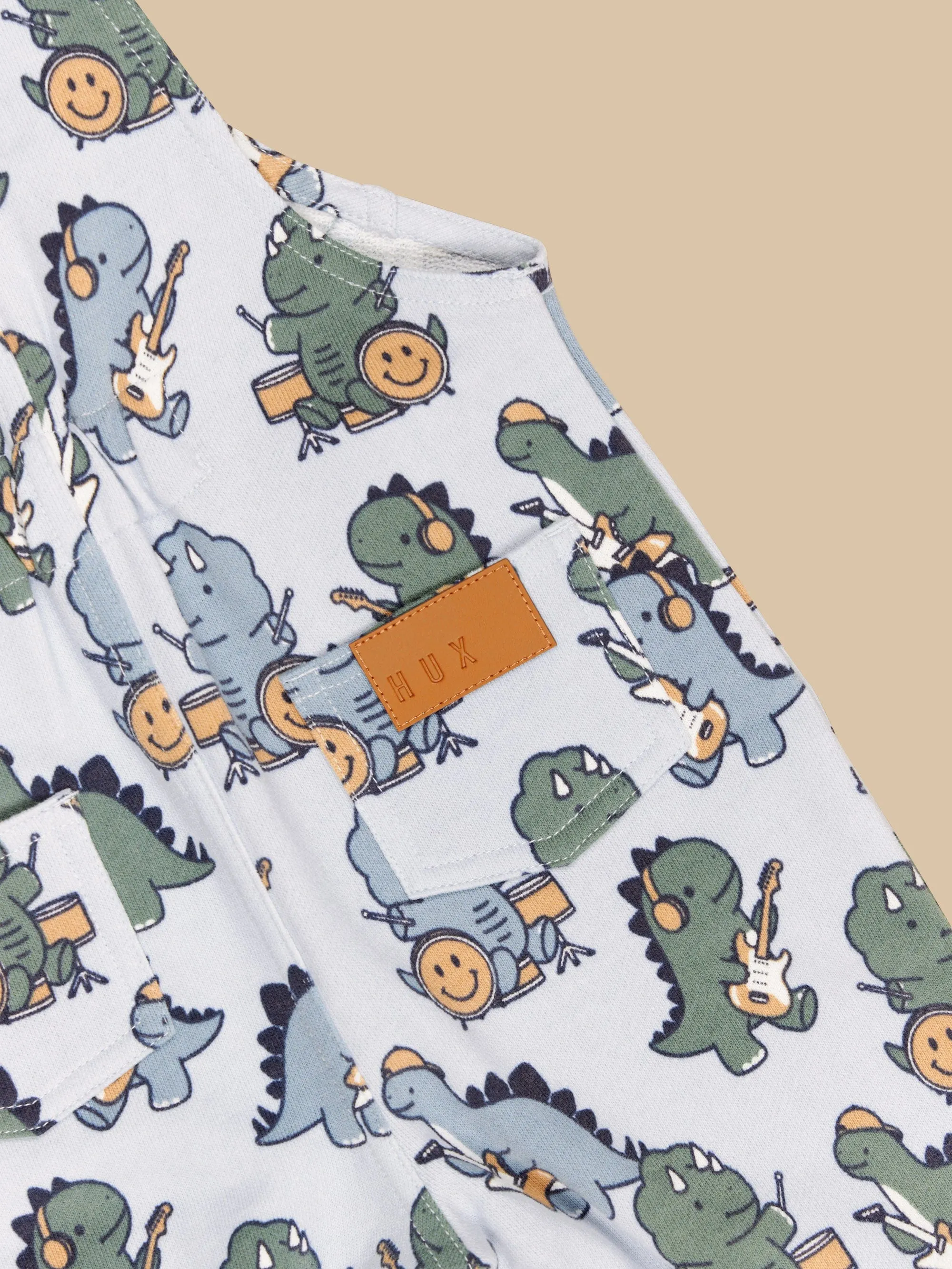 Huxbaby Dino Band Overalls
