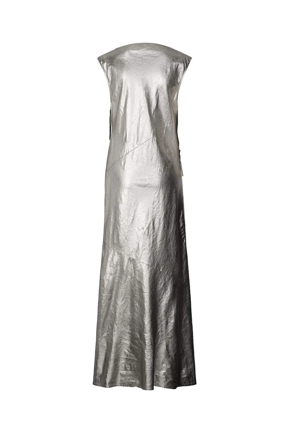 Jamal Draped Dress in Antique Silver
