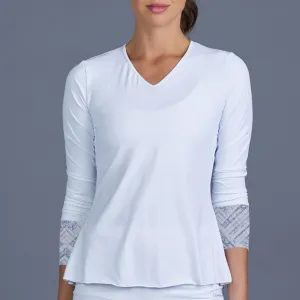Navia V-neck Long-Sleeve Top (print)