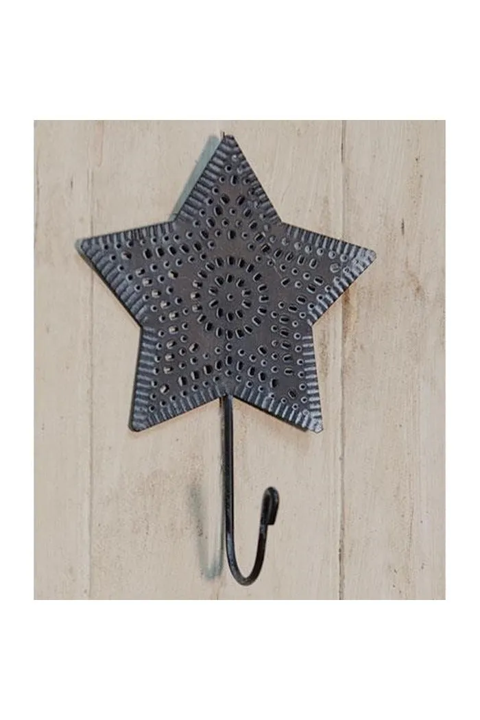 Punched Metal Star Hook