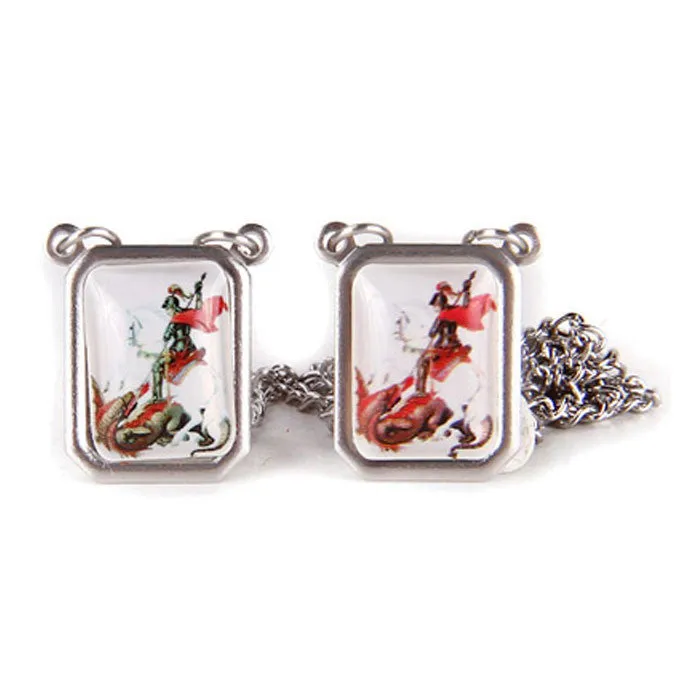 SCAPULAR SÃO JORGE Men's Silver Necklace - Men's Fashion Jewelry - CLEARANCE / FINAL SALES