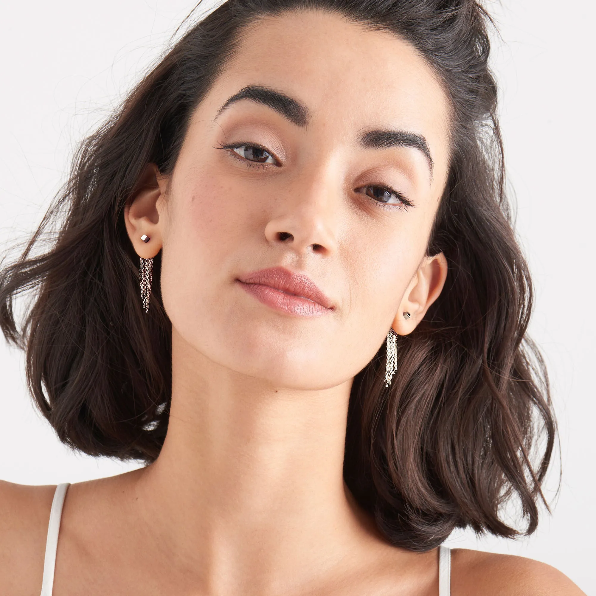 Silver Fringe Fall Ear Jackets
