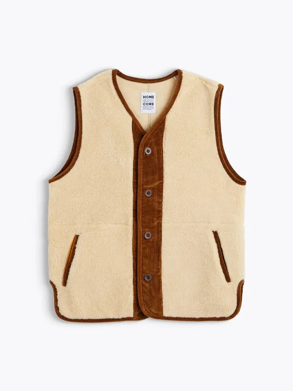 Troy Vest: Cream (Reversible)