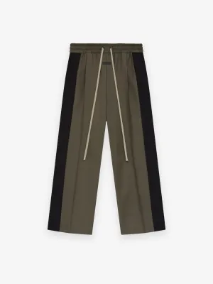 Wool Silk Side Stripe Pants